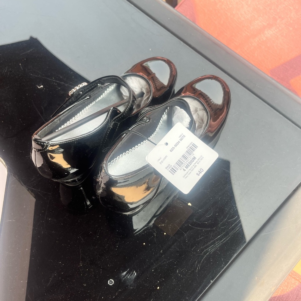 Shiny Black Patent Leather Mary Jane Shoes